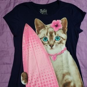 Adorable Surfer Girl Kitty Tee
